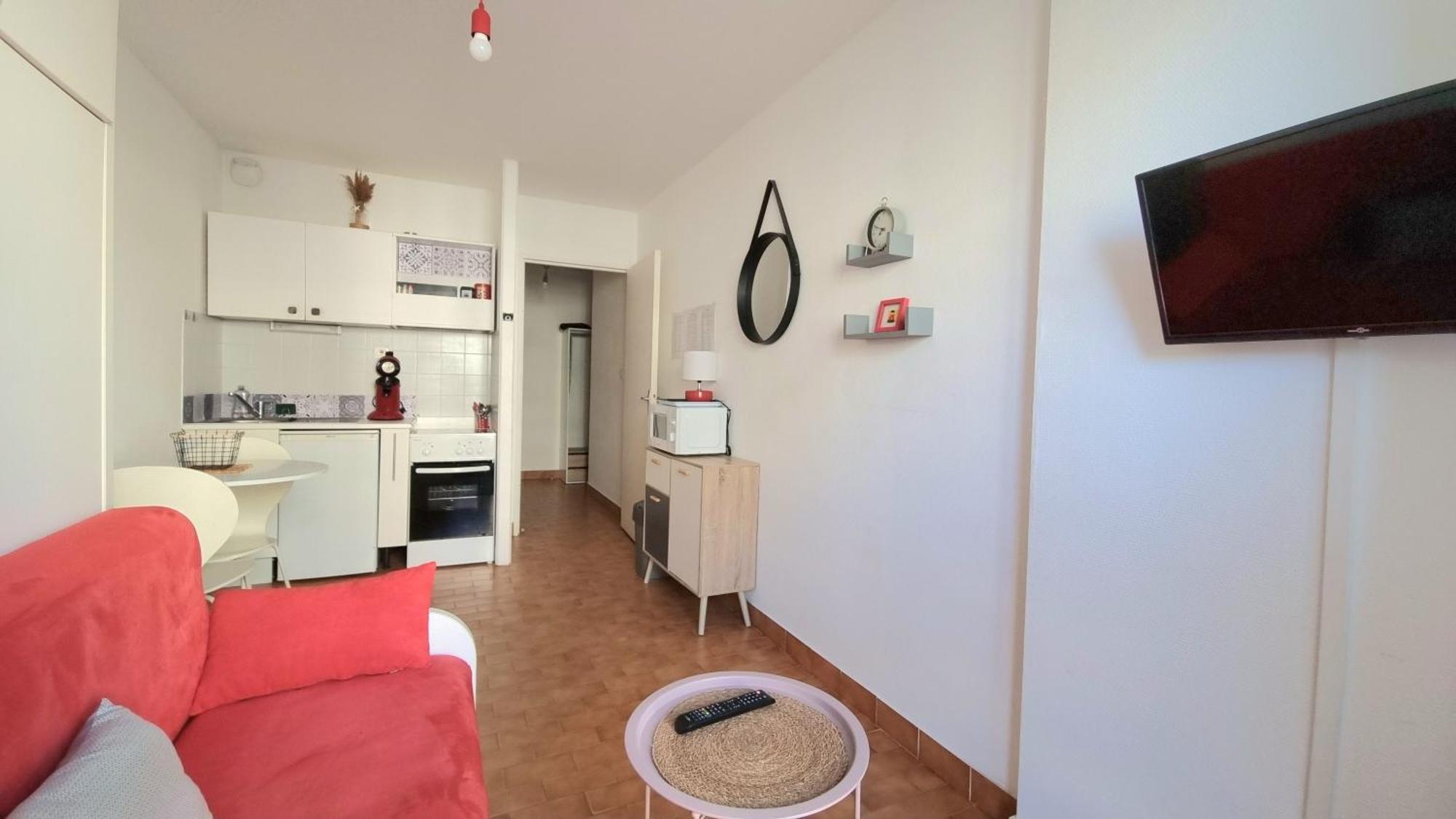 Studio Cozy En Bord De Plage Avec Vue Mer Et Wifi Canet-en-Roussillon Dış mekan fotoğraf